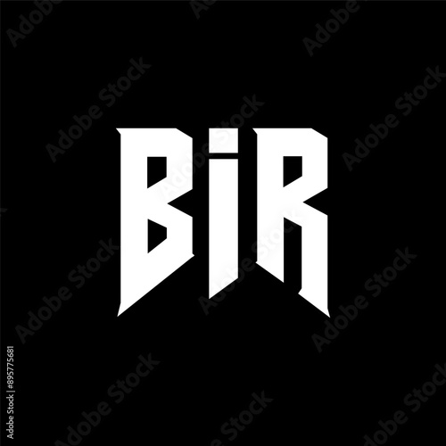 BIR letter logo design for technology company. BIR logo design black and white color combination. BIR logo, BIR vector, BIR design, BIR icon, BIR alphabet. BIR typography logo design.
