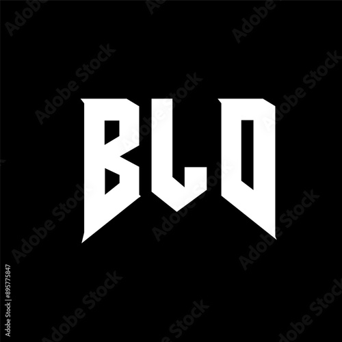 BLD letter logo design for technology company. BLD logo design black and white color combination. BLD logo, BLD vector, BLD design, BLD icon, BLD alphabet. BLD typography logo design. photo