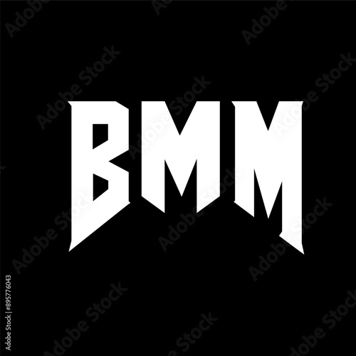 BMM letter logo design for technology company. BMM logo design black and white color combination. BMM logo, BMM vector, BMM design, BMM icon, BMM alphabet. BMM typography logo design.