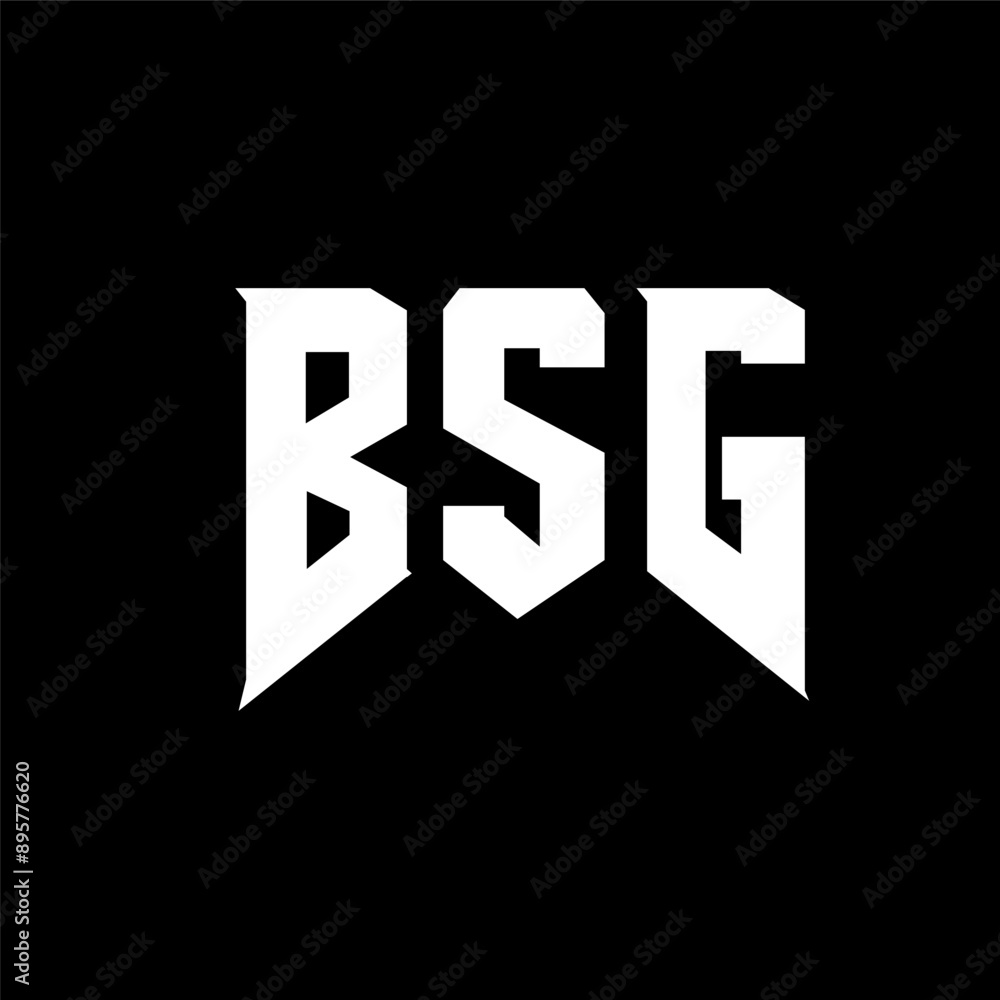 BSG letter logo design for technology company. BSG logo design black