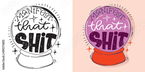 Trendy hand drawn doodle lettering quote. Lettering for t-shirt design, mug print, bag print, clothes fashion. 100% hand drawn vector image.