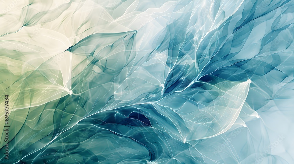 Obraz premium Nature-Inspired Abstract: An abstract background inspired by natural elements, with flowing lines and organic shapes. 