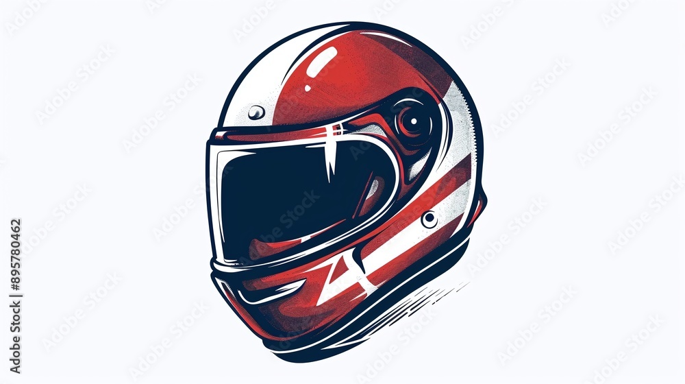 Fototapeta premium Rider helmet icon, motorcycle biker emblem, speed rider sign, motorcycling logo template. Vector illustration
