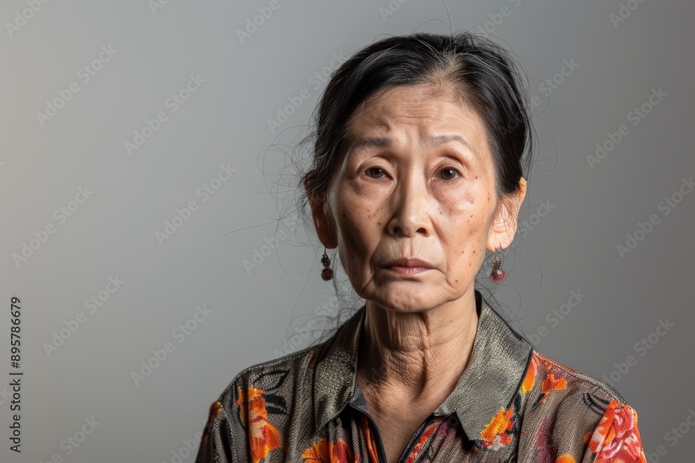 A close-up portrait of an elderly woman wearing a floral blouse, her thoughtful expression captured amidst natural lighting, highlighting her age and wisdom. A close-up portrait of an elderly woman wearing a floral blouse, her thoughtful expression captured amidst natural lighting, highlighting her age and wisdom.