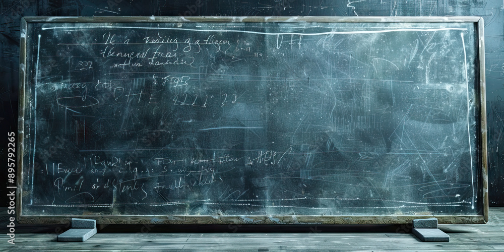 Boundless Potential: An empty chalkboard, with chalk resting on top, waiting for ideas to be scribbled down. Boundless Potential: An empty chalkboard, with chalk resting on top, waiting for ideas to be scribbled down.