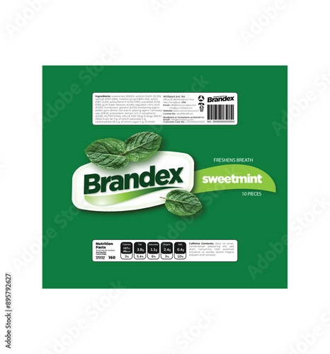 Premium Gum Packaging Designs: High-Quality Editable EPS Files for gum Flavors