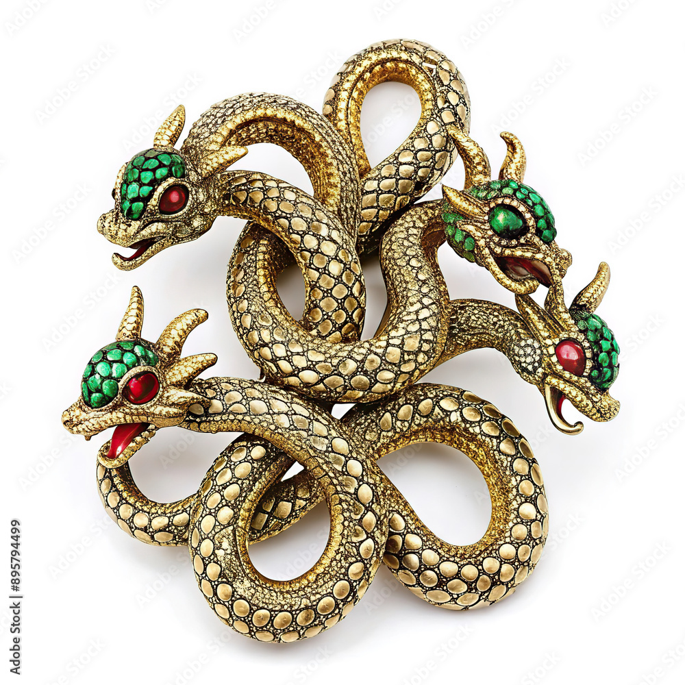 Exclusive brooch with a depiction of Hydra