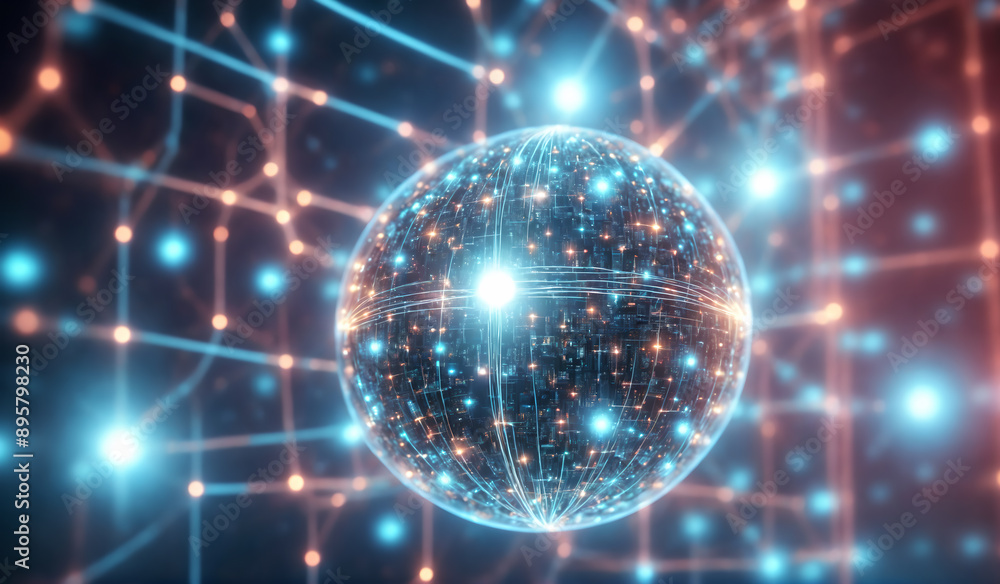 Fototapeta premium abstract light sphere