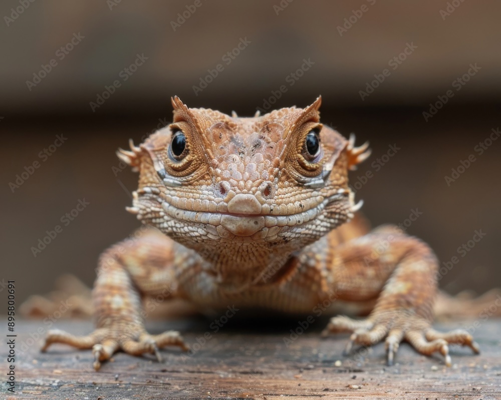 Fototapeta premium Closeup of a Frilled Lizard