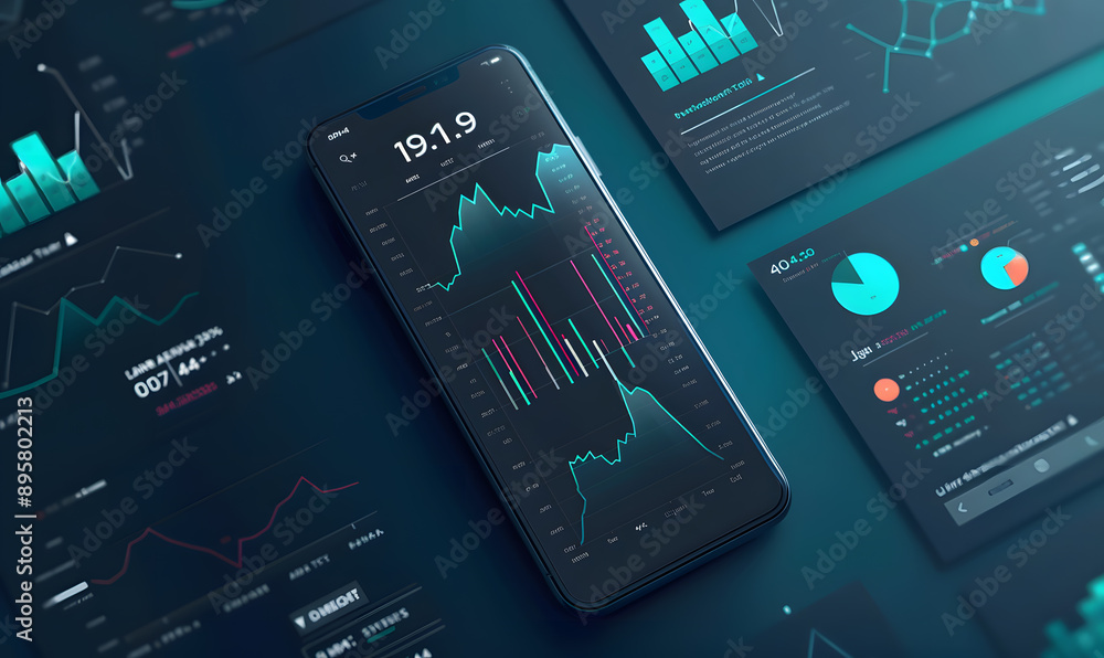 Naklejka premium investment and business graphic advertising backgrounds