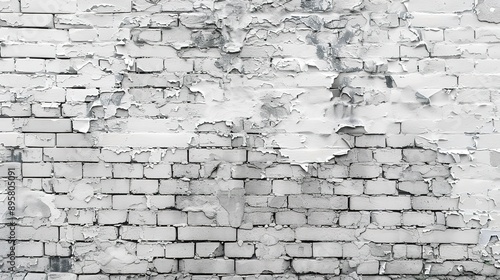 grunge white painted bricks