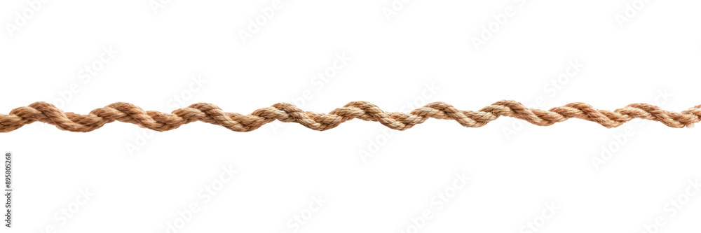Fototapeta premium PNG Twisted brown rope isolated background