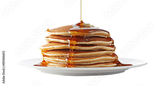 pancakes for breakfast on a transparent background