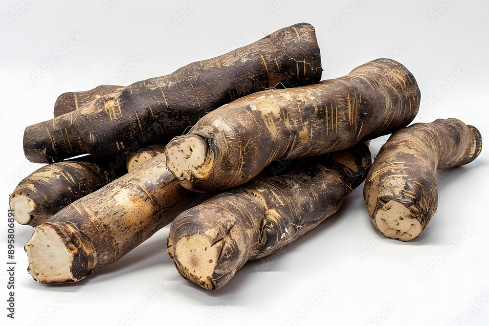 Whole Cassava on a white background Whole Cassava on a white background
