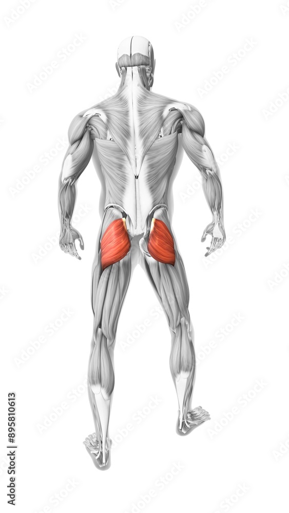 Gluteus maximus muscles in the human muscular system Gluteus maximus muscles in the human muscular system