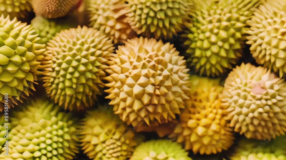 a collection of durian fruit in a minimarket, color background and durian skin texture a collection of durian fruit in a minimarket, color background and durian skin texture