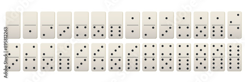 Vector image of chips from the board game dominoes. Concept of spending time together. Gambling. Element for your design