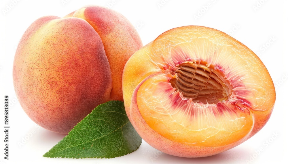 Pink peach on white background with partial magnification extra fine Pink peach on white background with partial magnification extra fine