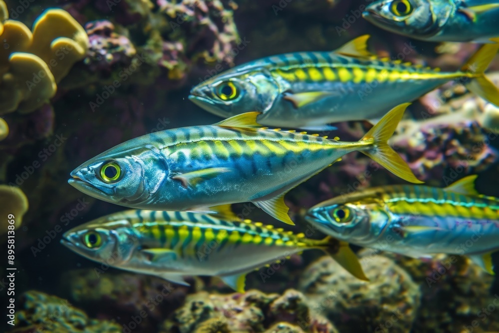 mackerel swimming together mackerel swimming together