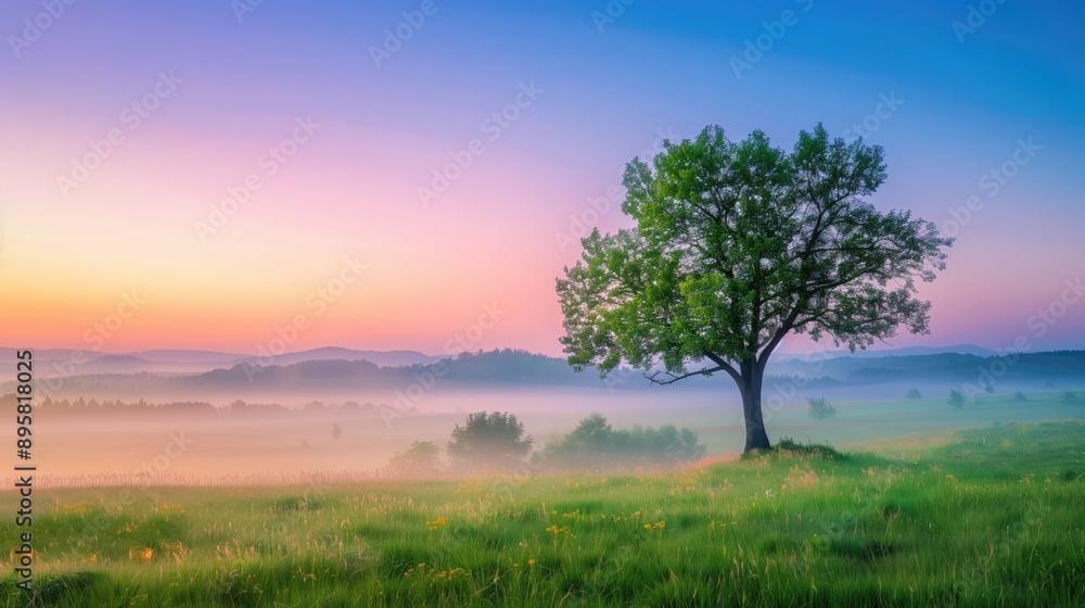 Fototapeta premium Free good morning scene wallpaper background photo