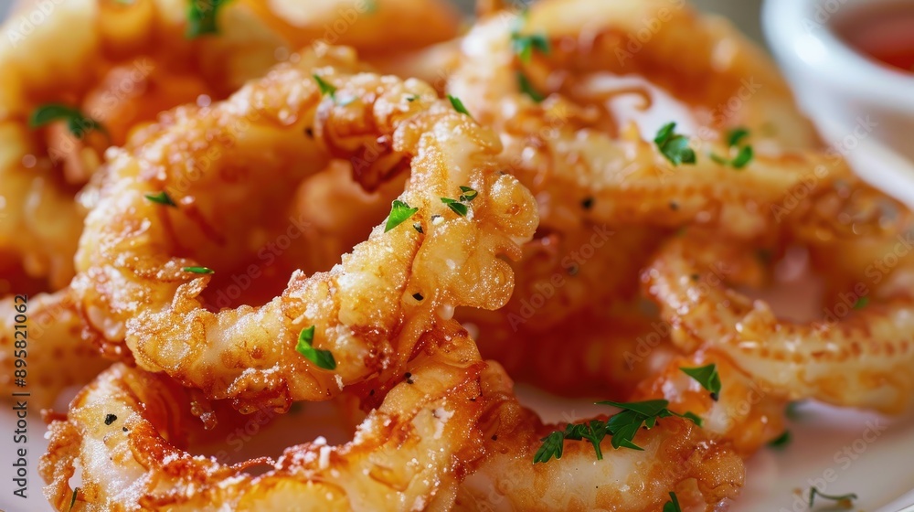 Delicious Crispy Fried Calamari Rings Top Quality Seafood Delicious Crispy Fried Calamari Rings Top Quality Seafood