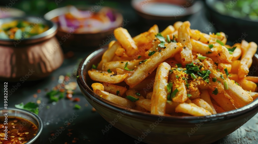 Bombay Chaat Style Masala Snacks Made with Noodle Sticks Bombay Chaat Style Masala Snacks Made with Noodle Sticks