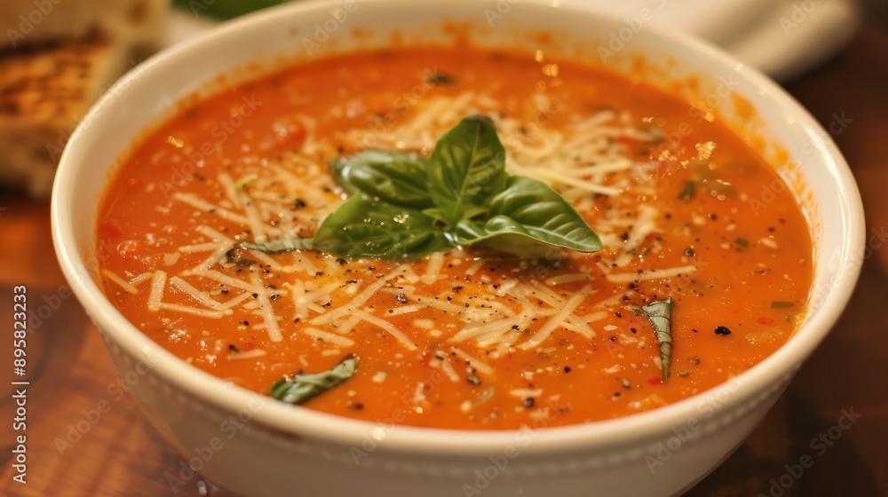 Creamy Tomato Soup with Parmesan and Basil Creamy Tomato Soup with Parmesan and Basil