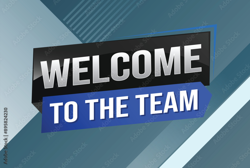 Obraz premium welcome to the team word text concept icon logo sign symbol vector note 3d new style for use landing page, template, ui, web, mobile app, poster, banner, flyer, backdrop, gift card, coupon