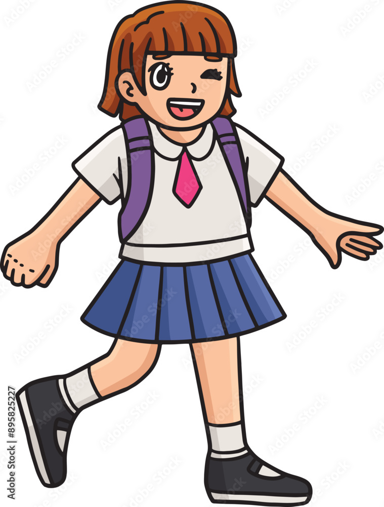 First Day of School Happy Girl Student Clipart First Day of School Happy Girl Student Clipart