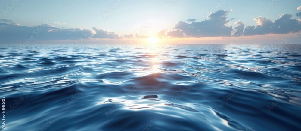 Obraz premium Serene Sunset Over the Ocean