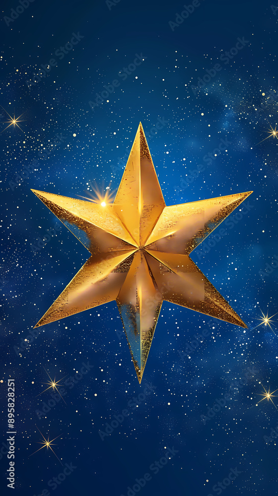 Gold star festive atmosphere Gold star festive atmosphere