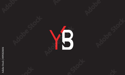 YB, BY , Y , B, Abstract Letters Logo Monogram 