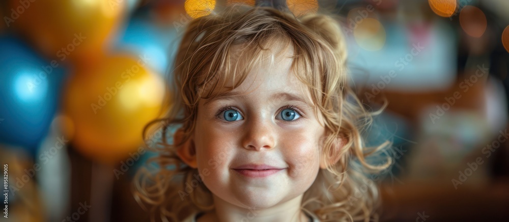 Portrait of a Little Girl with Blue Eyes Portrait of a Little Girl with Blue Eyes