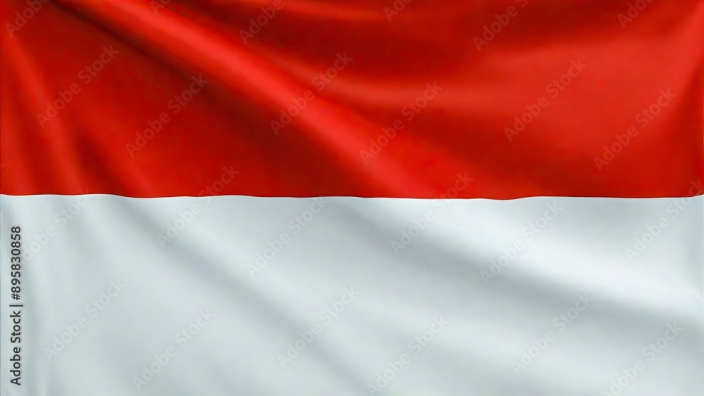 Indonesian flag waving the red and white flag represents symbol of courage and purity, picture the flag of Indonesia Indonesian flag waving the red and white flag represents symbol of courage and purity, picture the flag of Indonesia