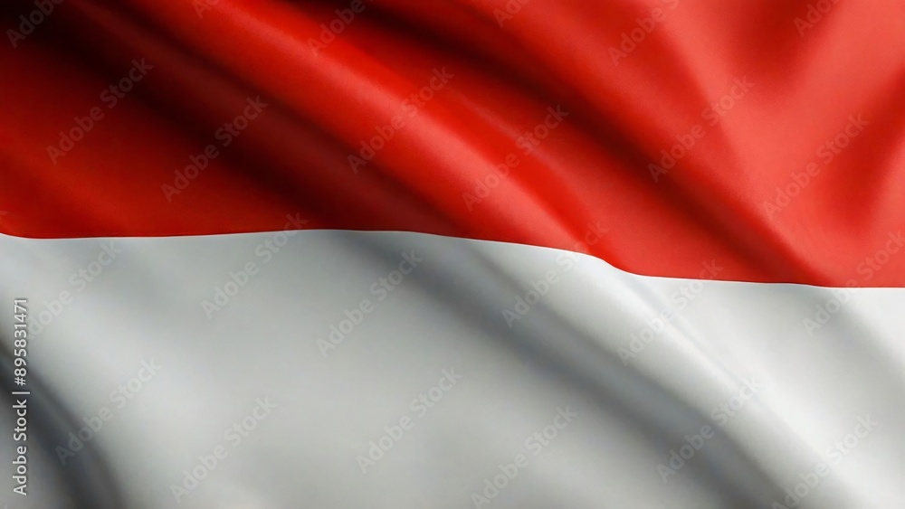 Indonesian flag waving the red and white flag represents symbol of courage and purity, picture the flag of Indonesia Indonesian flag waving the red and white flag represents symbol of courage and purity, picture the flag of Indonesia