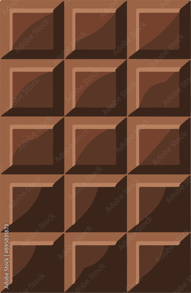 Vector Illustration of Chocolate Bar Tiles Vector Illustration of Chocolate Bar Tiles