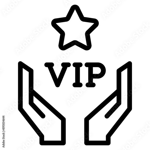 Vip icon. VIP vector sign. Premium and Luxury VIP icon.