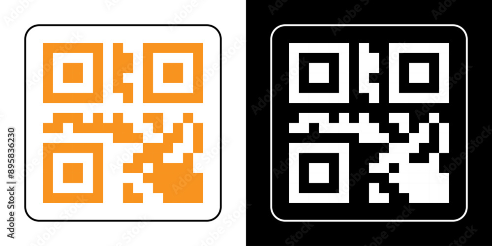 Fake QR code scan me vector illustration. Fake QR code scan me vector illustration.