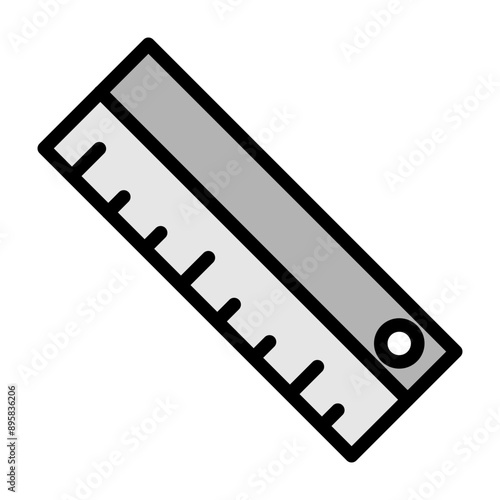 Ruler Vector Filled Icon Design