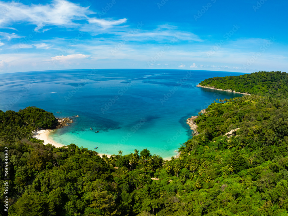 Amazing top view beach Aerial view of Tropical beach sea in the beautiful Phuket island Located at Freedom beach Phuket Thailand,Wide angle view seascape nature background Amazing top view beach Aerial view of Tropical beach sea in the beautiful Phuket island Located at Freedom beach Phuket Thailand,Wide angle view seascape nature background