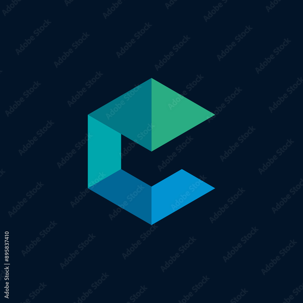 Hexagon Cube Letter C logo design vector template Hexagon Cube Letter C logo design vector template