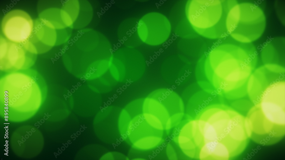 Abstract background with green light spots reminiscent of natural patterns 
