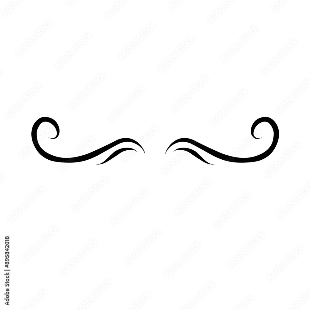 Collection of Handdrawn swirls and curles. Design element of ornaments for wedding cards, in invitations, save the date cards, flyers for restaurant Collection of Handdrawn swirls and curles. Design element of ornaments for wedding cards, in invitations, save the date cards, flyers for restaurant