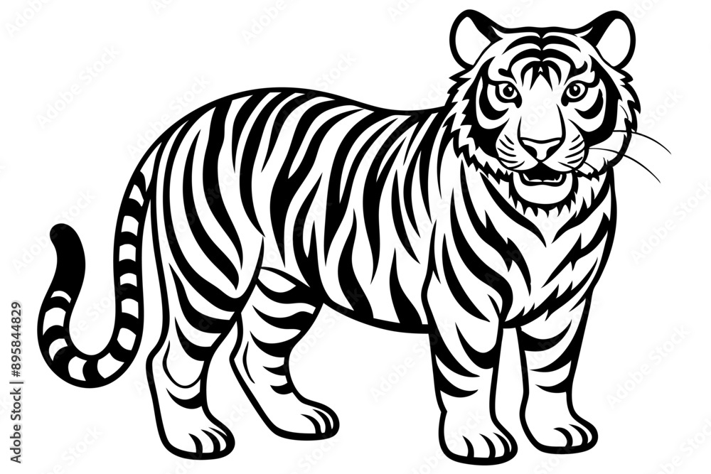 Funny Tiger on White Background Vector Illustration, Cartoons, Clipart, and Line Art Design, Funny tiger illustration in vector, cartoons, clipart, and line art on a white background. Funny Tiger on White Background Vector Illustration, Cartoons, Clipart, and Line Art Design, Funny tiger illustration in vector, cartoons, clipart, and line art on a white background.