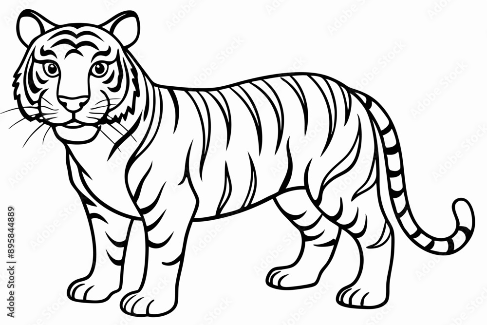 Funny Tiger on White Background Vector Illustration, Cartoons, Clipart, and Line Art Design, Funny tiger illustration in vector, cartoons, clipart, and line art on a white background. Funny Tiger on White Background Vector Illustration, Cartoons, Clipart, and Line Art Design, Funny tiger illustration in vector, cartoons, clipart, and line art on a white background.