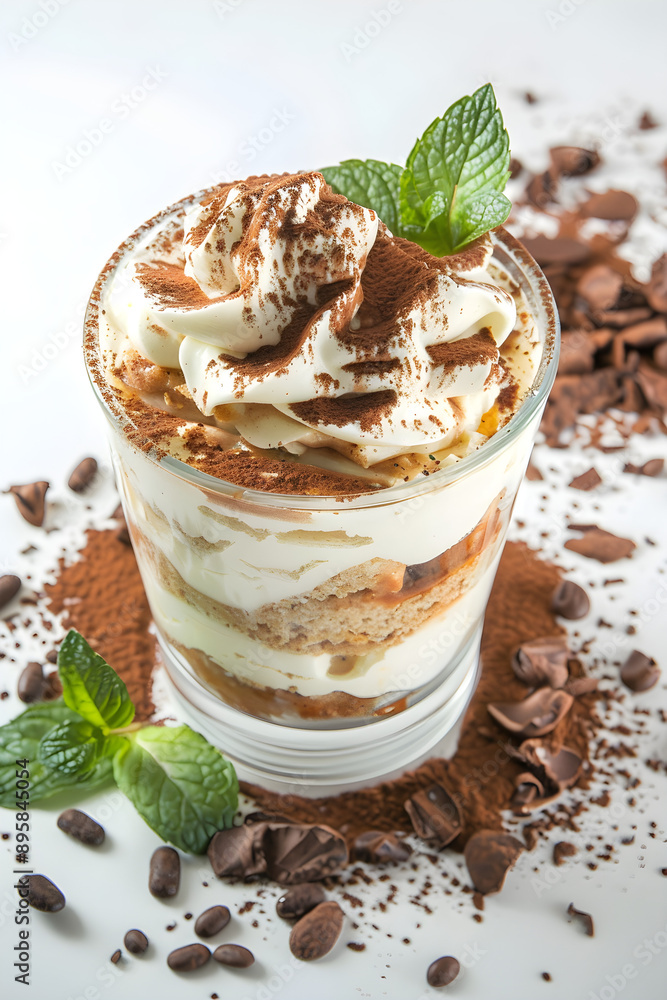 Tiramisu on White Background Tiramisu on White Background