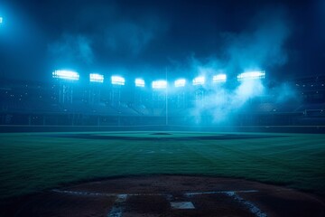 soccer stadium lights reflectors against black background
