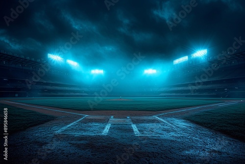 soccer stadium lights reflectors against black background
