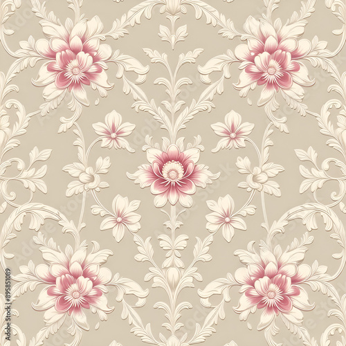 Wallpaper Mural seamless pattern with flowers
 Torontodigital.ca