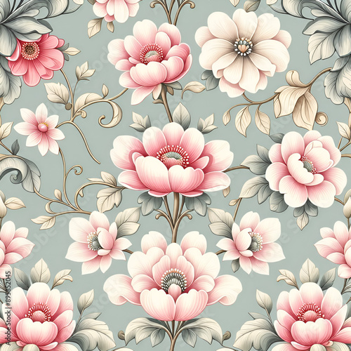 seamless pattern with flowers